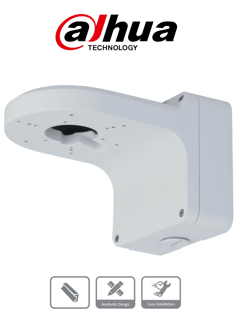 [DHT0430068] DAHUA PFB206W - Brazo de pared para cámaras domo DAHUA / Construído en aleacion de aluminio / Diseño elegante / Color blanco / Capacidad de carga 15Kg /