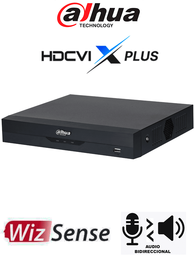 [DHT0360022] DAHUA DH-XVR5108HS-I3/T - DVR de 5MP Lite WizSense/ HDCVI X PLUS/ Audio Bidireccional en 8 Canales/ Soporta 8 canales + 4 IP o 10 Canales IP/ 2 Ch Reconocimiento Facial y 4 Ch Protección Perimetral/ SMD Plus y AcuPick/ Compatible con Dolink Care
