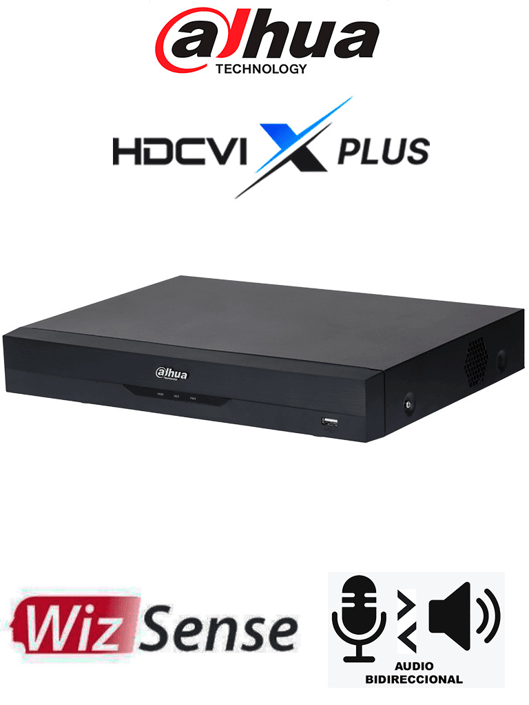 DAHUA DH-XVR5108HE-I3/T - DVR de 8 Canales 5MP Lite WizSense/ HDCVI X PLUS/ Audio Bidireccional en los 8 Canales/ H.265+/ 8 Canales +4 IP/ Hasta 12 Ch IP/ 1 Canal de Reconocimiento Facial/ SMD Plus/ Protección Perimetral/ Compatible con Dolink Care