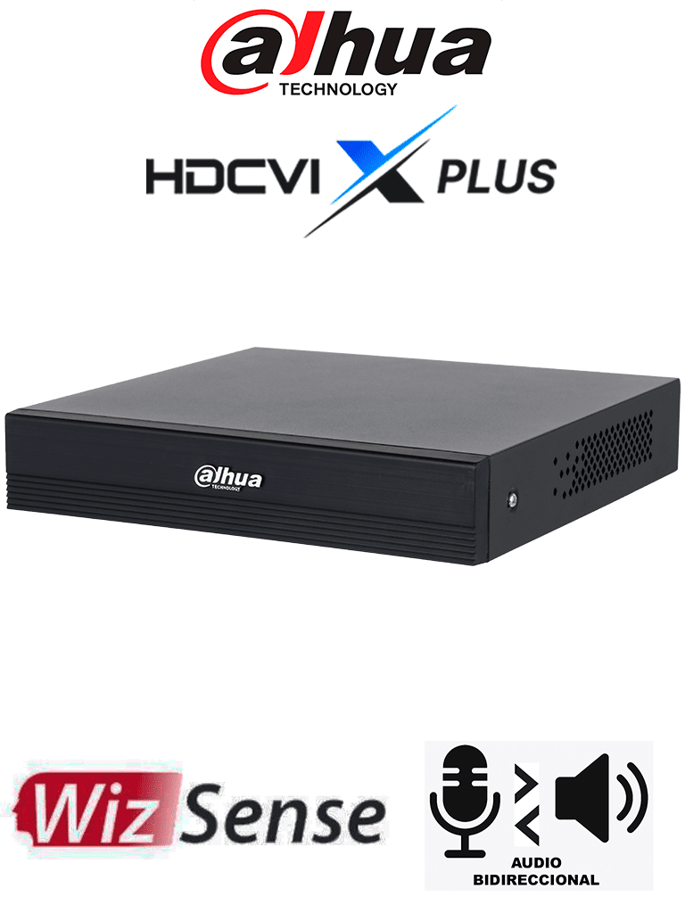 [DHT0350039] DAHUA DH-XVR1B04H-I/T - DVR de 4 canales 5MP Lite WizSense y H.265+/ HDCVI X PLUS/ Soporta 4 Canales+2 IP o Hasta 6 Canales IP/Audio Bidireccional en los 4 Canales/ SMD Plus y Búsqueda Inteligente de Humanos y Vehículos/ Compatible con Dolink Care