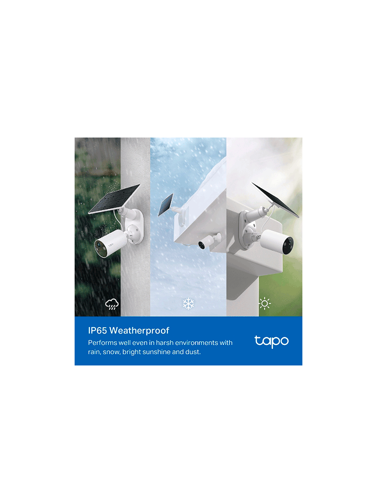 Tapo C410 KIT Cámara de Vigilancia Wi-Fi Solar con Vista 3MP QHD y Detección IA Avanzada gratuita,  Grabación de Vídeo 2K QHD, Alimentación Ininterrumpida. IP66.
