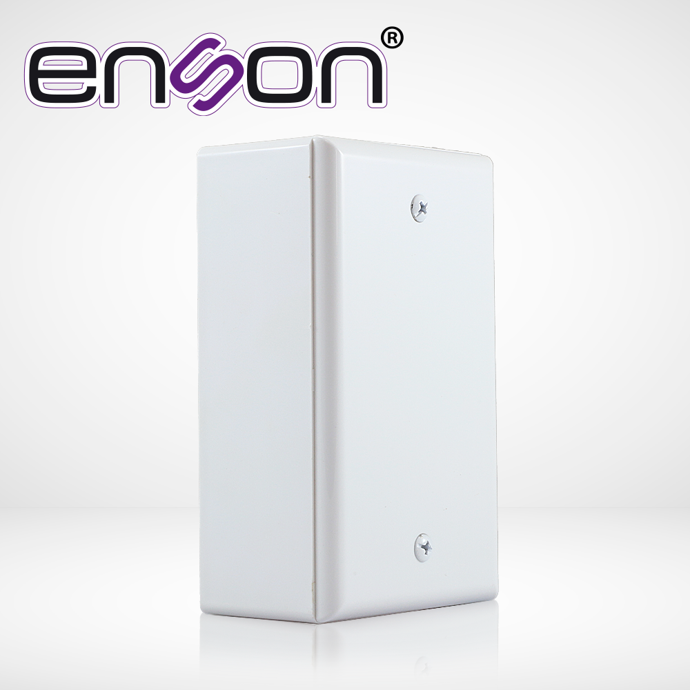 [INS21ENS02] CAJA PLÁSTICA TAMAÑO ESTÁNDAR CON TAPA CIEGA DE PLASTICO ENSON ENS-947 COLOR BLANCO, PARA MONTAJE SOBRE PARED O TECHO
