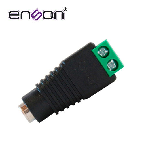 [CBAC3ENS02] CONECTOR DE CORRIENTE ENS-FC01 HEMBRA ENSON TIPO JACK 3.5 MM PARA CAMARAS CCTV / CON BLOQUE POLARIZADO / MEDIDAS: 2.1 X 5.5 MM.
