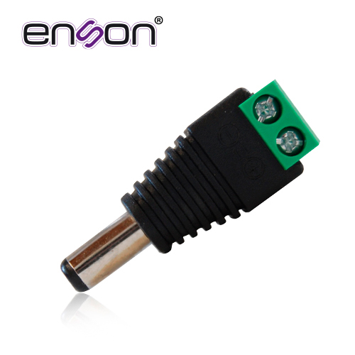[CBAC3ENS01] CONECTOR DE CORRIENTE ENS-MC01 MACHO ENSON TIPO JACK 3.5 MM PARA CAMARAS CCTV / CON BLOQUE POLARIZADO / MEDIDAS: 2.1 X 5.5 MM.