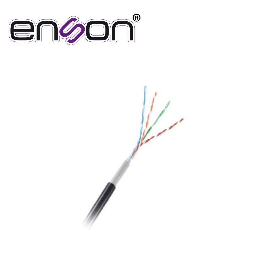 [CB02BENS46] CABLE UTP CAT5E CCA ENSON 12252B305 PARA EXTERIOR SERIE ECO CALIBRE 24 AWG DOBLE FORRO PVC NEGRO RETARDANTE DE FLAMA Y RESISTENTE A RAYOS UV 305 METROS