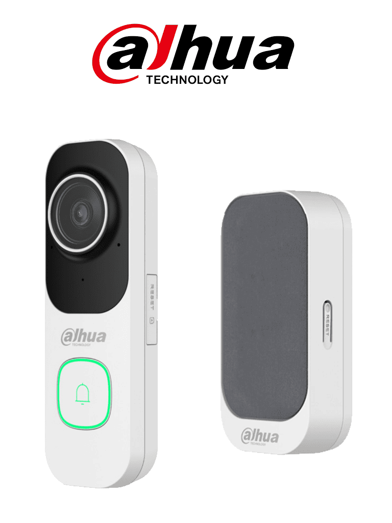 DAHUA DH-VDKP01-WG - Kit Timbre Inteligente Inalámbrico, Wifi 2.4 Ghz, Cámara de 4MP, Compatible con DMSS, Ranura Micro SD