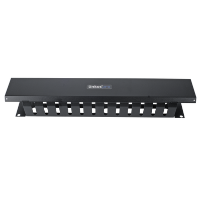 [65992] Organizador de Cables Horizontal de 2U para Rack de 19" con cubierta metálica