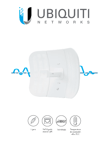 [UBI016012] LiteBeam airMAX M5 CPE hasta 100 Mbps, 5 GHz (5150 - 5875 MHz) con antena integrada de 23 dBi