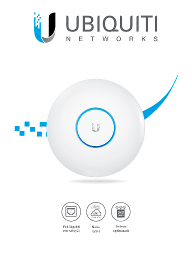 [UBI009006] UBIQUITI UAP-AC-PRO - Access Point Inalámbrico UniFi AC / Doble Banda 802.11ac / Interior / MIMO 3x3 / 22 dBm / Hasta 1750 Mbps / Incluye Inyector PoE/