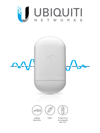 [UBI1680002] UBIQUITI NANOSTATION AC LOCO5AC- Radio con Antena Integrada AirMax AC 5.8GHZ / Exterior / MIMO / Antena Panel 13dBi / 25dBm / No Incluye Adaptador PoE