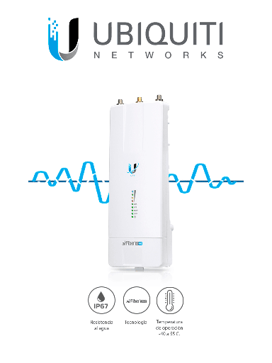 [UBI016060] Airfiber Radio Backhaul conectorizado de alta capacidad, con tecnología LTU airFiber hasta 1 Gbps, 5 GHz (4.8 - 6.2 GHz), No hay compatibilidad con AF-5X