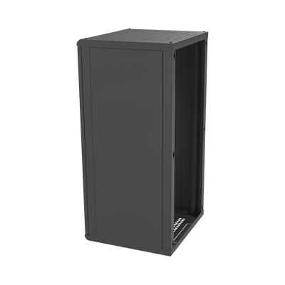 [94547] Gabinete para Montaje en Pared, Puerta de Cristal Templado, Cuerpo Fijo con Rack 19" de 24 Unidades