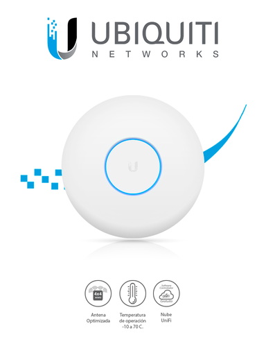 [UBI009015] UBIQUITI UAP-AC-HD - Access Point Inalámbrico UniFi AC HD / Doble Banda 802.11ac / Interior / MU-MIMO 4x4 / 25 dBm / Hasta 2533 Mbps / Incluye Inyector PoE /