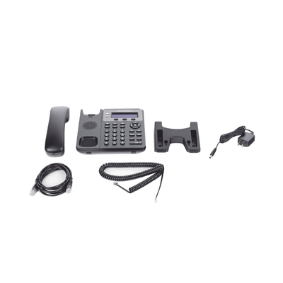 [77691] Teléfono IP SMB de 2 Líneas, 1 Cuenta SIP con 3 teclas de función programables y conferencia de 3 vías. 5Vcc