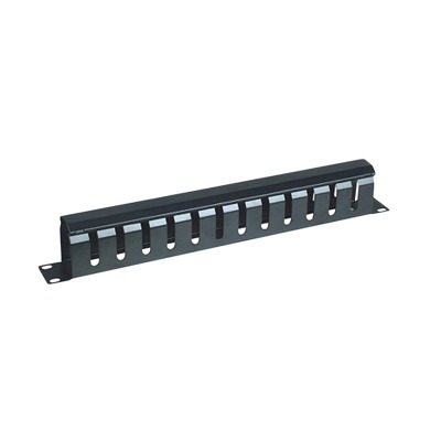 [65991] Organizador de cables horizontal 19" con cubierta metálica, 1U