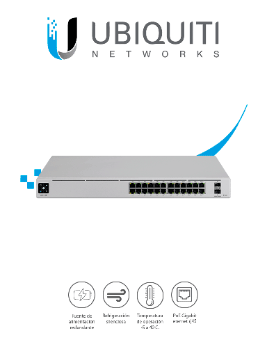 [UBI1850002] UBIQUITI USW-PRO-24-POE  - UniFi Switch Gigabit PoE PRO / 24 Puertos PoE Gigabit Ethernet / 2 Puertos SFP+ / PoE 400 Watts / Pantalla Informativa / PoE at / PoE bt