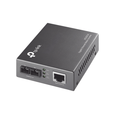 [141348] Convertidor Firba Óptica Multimodo /  1 Puerto RJ45 10/100/1000 Mbps / Puerto Fibra Óptica SC 1000 Mbps / Hasta 550 metros / Plug and Play