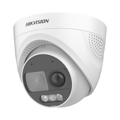 [192338] Turret TURBOHD 2 Megapixeles (1080p) / Imagen a color 24/7 / Lente 2.8 mm / Luz Blanca 20 mts / Exterior IP67 / WDR 130dB / Sensor PIR / Sirena Integrada / Estrobo ROJO - AZUL / Micrófono Integrado