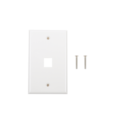 [67812] Placa de pared de 1 puerto, Keystone, Color Blanco 