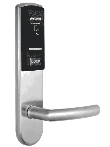 [144036] ZKTECO LH3000R - Cerradura Derecha para Hotel / Mifare 13.56  Mhz / 40 a 55  mm Grosor de Puerta / 2 Pestillos / Acero Inoxidable / 224 Eventos 