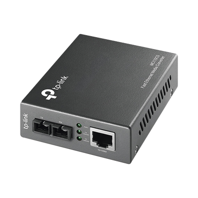 [141352] Convertidor Multimedia Mono-modo, 1 puerto RJ45 10/100 Mbps, conector de fibra SC, hasta 20 km