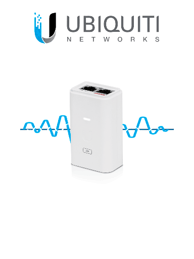 [193789] Ubiquiti POE-24-7W-G-WH - Inyector PoE Gigabit/ 24V DC/ 0.3A/ Protección contra descargas/ Capacidad para Reset Remoto