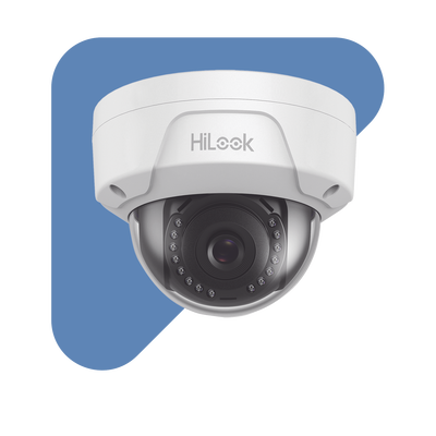 [195033] HiLook Series / Domo IP 4 Megapixel / Lente 2.8 mm / 30 mts IR / Exterior IP67 / IK10 / PoE / dWDR  / ONVIF