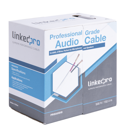 [166947] Cable para audio profesional de 2 conductores calibre 18 para aplicaciones de audio y automatización bobina de 152 m