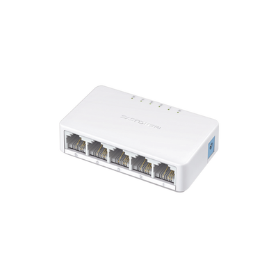 [MER3700001] Switch NO Administrable / Para escritorio /  5 puertos 10/100 Mbps / Diseño Compacto / Plug and Play