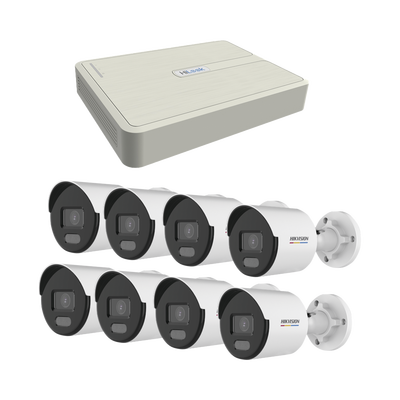[206967] KIT IP 1080p / NVR de 8 Canales / 8 Cámaras IP Bala ColorVu