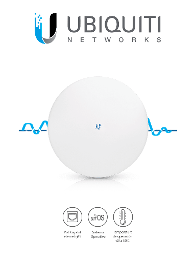 [UBI1680013] UBIQUITI LTU-PRO Cliente PtMP LTU Pro, 5 GHz (4.8 - 6-2 GHz) con antena integrada de 24dBi, compatible con LTU-ROCKET