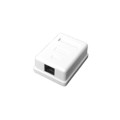 [65999] Caja de pared con 1 puerto Keystone, incluye Jack Cat5e