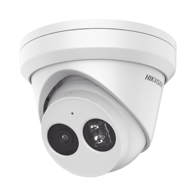 [196424] Turret IP 6 Megapixel / Lente 2.8 mm / 30 mts IR EXIR /Exterior IP66 / WDR 120 dB / PoE / ACUSENSE (Evita Falsas Alarmas) / Micrófono Integrado / Metal  / MicroSD / ONVIF