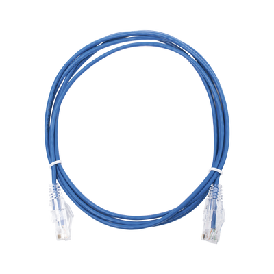 [171098] Cable de Parcheo Slim UTP Cat6 - 2 m Azul Diámetro Reducido (28 AWG)