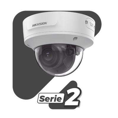 [196457] Domo IP 6 Megapixel / Lente Mot. 2.8 a 12 mm / 40 mts IR EXIR /Exterior IP67 / IK10 / WDR 120 dB / PoE / ACUSENSE (Evita Falsas Alarmas) / Entrada y Salida de Audio y Alarma / MicroSD / ONVIF