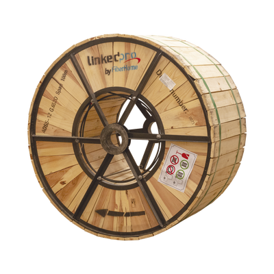 [183614] Carrete de 4 km de Fibra Óptica Aérea (ADSS) G.652D, Monomodo de 12 Hilos, Exterior, Span 100, Loose Tube