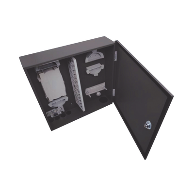 [175642] Distribuidor de fibra óptica, vació, 19in, para instalación en pared, "Acepta 48 acopladores SC simplex / 96 LC Duplex"
