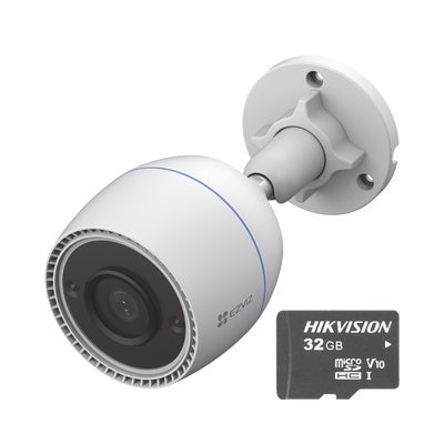 [210547] Kit de Camara WiFi y Memoria MicroSD, Incluye 1 Pieza CS-C3TN y 1 Pieza HS-TF-L2/32G/P / Detección de Movimiento / Notificación Push /  micrófono integrado