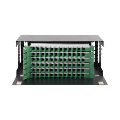 [171823] Distribuidor de Fibra Óptica con bandejas deslizables, vacío, 19in, acepta 72 adaptadores "LC Duplex" o "LC Simplex" o 72 "SC" Simplex, 4U