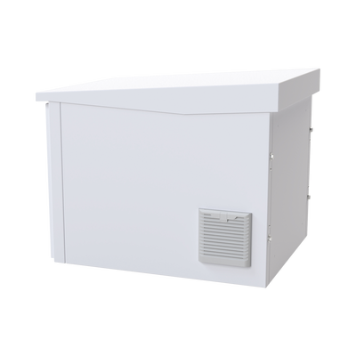 [203603] Gabinete PROFUNDO hasta 705 mm  de profundidad, de Exterior de 9UR con Ventiladores y Termostato (Montaje a poste o torre se vende por separado).