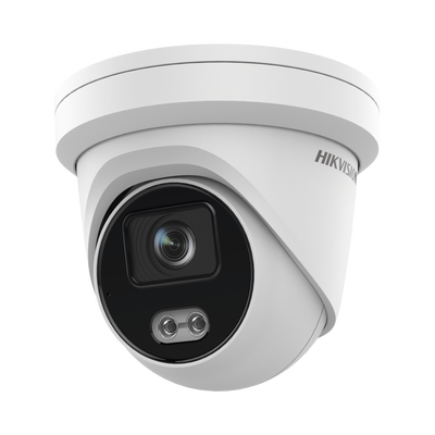 [200217] Turret IP 4 Megapixel / Imagen a color 24/7 / Lente 4 mm / Luz Blanca 40 mts / Exterior IP67 / Micrófono Integrado / WDR 120 dB / Audio y Alarma / Onvif / MicroSD
