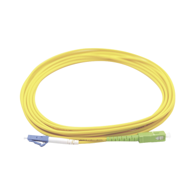 [170008] Jumper de Fibra Óptica Monomodo LC/UPC SC/APC Simplex, color amarillo 1 metro