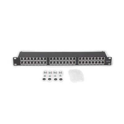 [171789] Panel de parcheo de impacto (110) blindado de 48 puertos Cat6A 