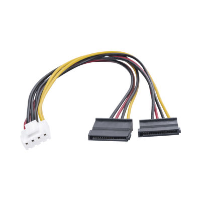 [94924] Cable Doble de Corriente SATA / Compatible con DVR's epcom / HIKVISION / 25 cms de Longitud
