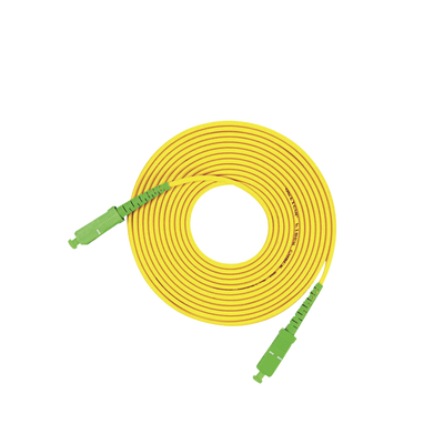 [171833] Jumper de Fibra Óptica Monomodo SC/APC-SC/APC Simplex, color amarillo, 3 metros
