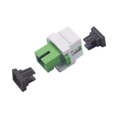 [172200] Acoplador Keystone de fibra óptica Monomodo SC/APC Simplex a SC/APC 