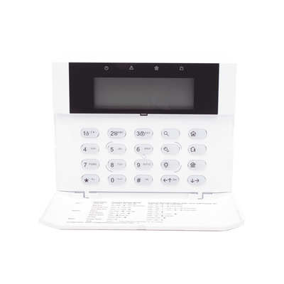 [208815] (AX HYBRID PRO) Teclado Compatible con el Panel Hybrid Pro Hikvision DS-PHA64-LP y DS-PHA64-LP(B) / Pantalla LCD / 2 zonas cableadas / 1 salida de alarma / 64 Llaveros