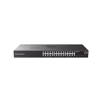 [213481] Switch Gigabit PoE+ Administrable / 24 puertos 10/100/1000 Mbps + 4 Puertos SFP Uplink / Hasta 360W / Compatible con GWN Cloud.