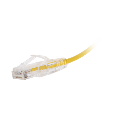 [183542] Cable de Parcheo Slim UTP Cat6 - 30 cm Amarillo Diámetro Reducido (28 AWG)