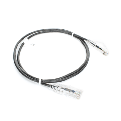 [189688] Cable de Parcheo Slim UTP Cat6 - 1 metro, Negro, Diámetro Reducido (28 AWG)